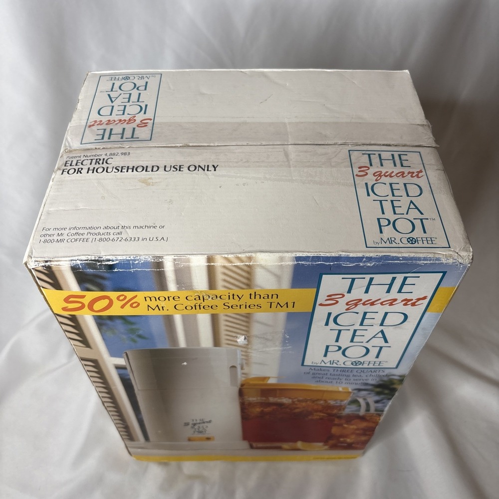 Vintage Mr. Coffee TM3 The 3 Quart Iced Tea Pot Maker NOS 1995. - Picture 5 of 6